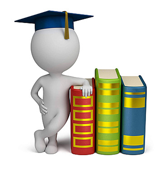 Graduate with books